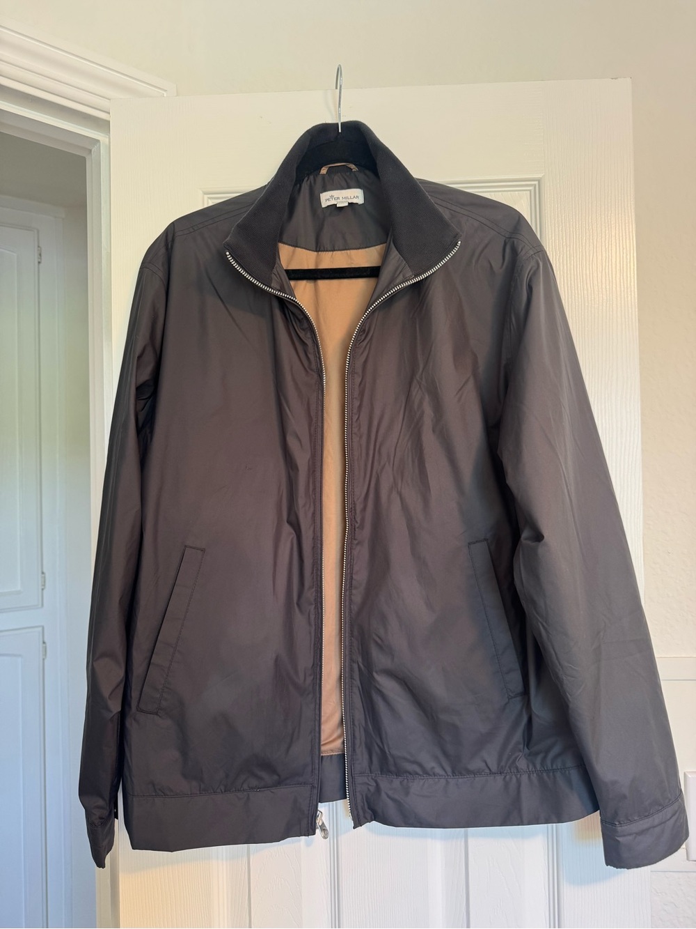 Peter Millar Men's Black Jacket with Tan Lining